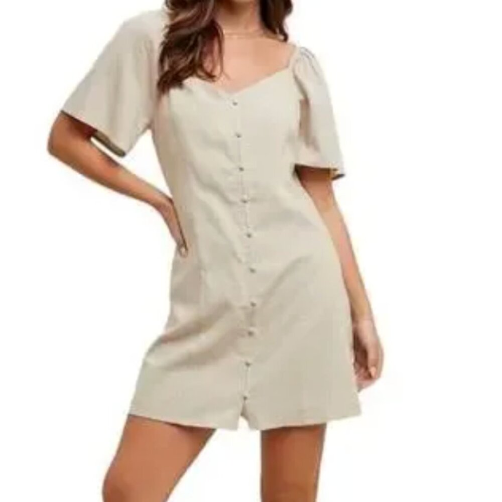 Abercrombie & Fitch Linen Mini Dress - SIZE XS